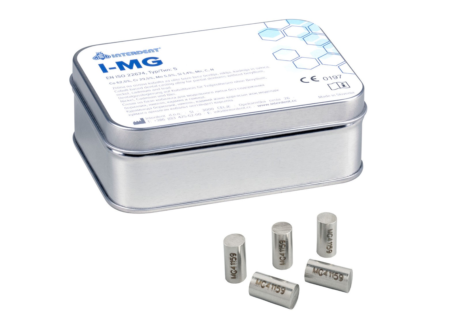 Сплав I-MG (1кг) кобальт-хромовый для бюгелей / Interdent