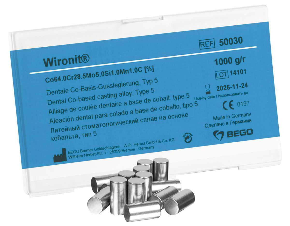Сплав для бюгелей Wironit Co-Cr (1000 г) 50030 BEGO
