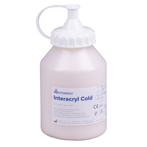 Пластмасса INTERACRYL COLD, для холодной полимеризации, цвет №15 (непрозрачный розовый с прожилками