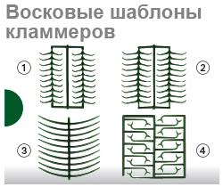 Восковые профили кламмеров №40021 (10 шт.) для премоляров